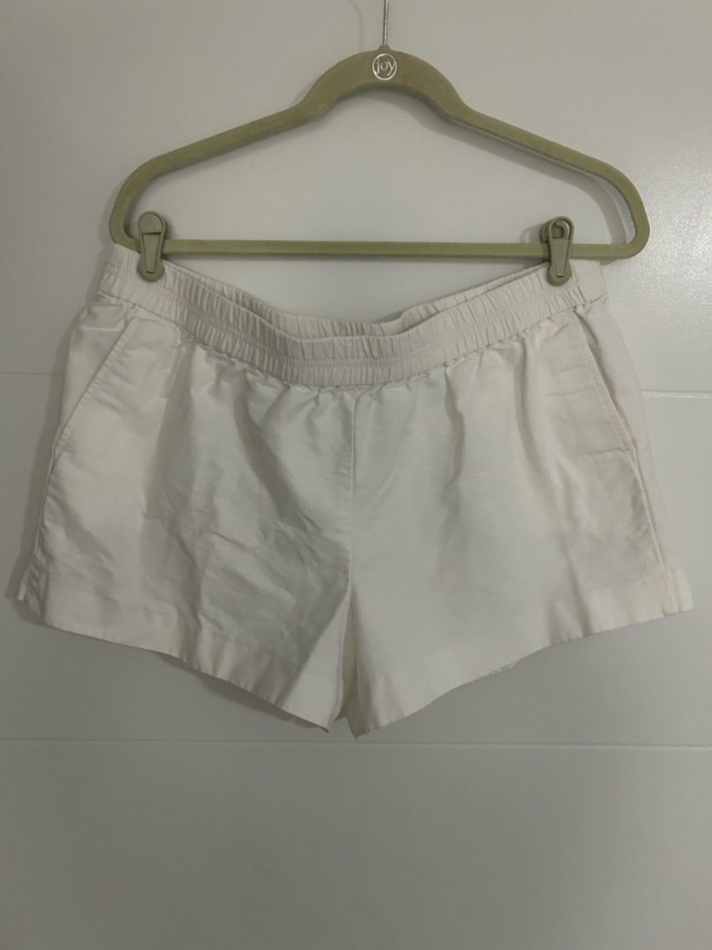 J. Crew White Women’s Elastic-Waist Shorts size XL